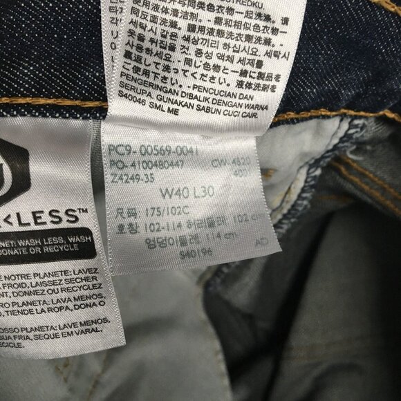 Levis Mens 569 Loose Straight Fit Blue Jeans size 40x30 Denim Pants Zipper Fly - Picture 14 of 15